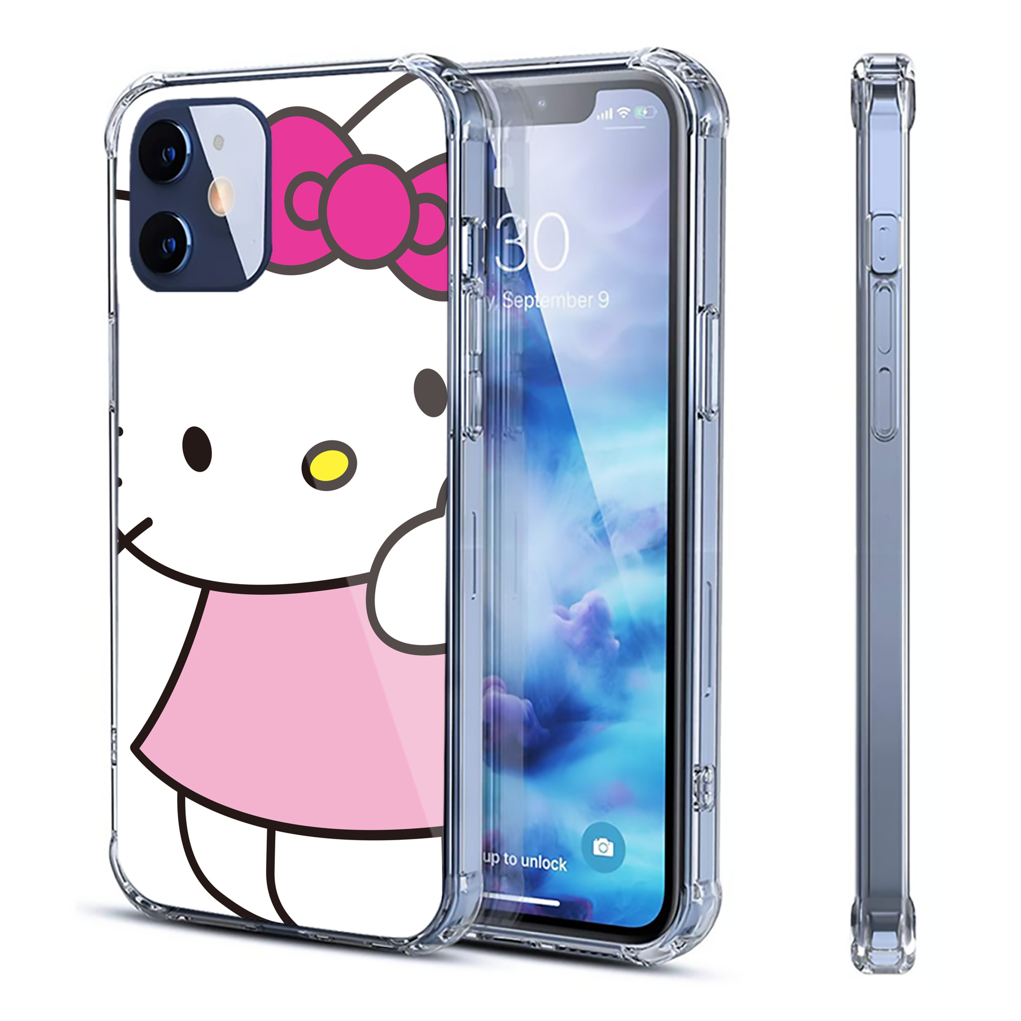 （画像用） Hello Kitty ハローキティ 【iPhone 12シリーズ対応】透明スマホケース（クリアソフトケース）
